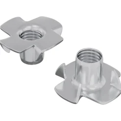 vidaXL Gestanste T-moer 2 pcs Zilver M6 mm Staal