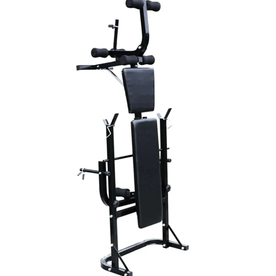 vidaXL Gewichtenbank met gewichtenrek en halterset 30,5 kg