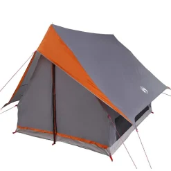 vidaXL Gezinstent met dak Grijs en Oranje 315 x 286 x 200 cm