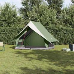 vidaXL Gezinstent met dak Groen en Wit 315 x 286 x 200 cm