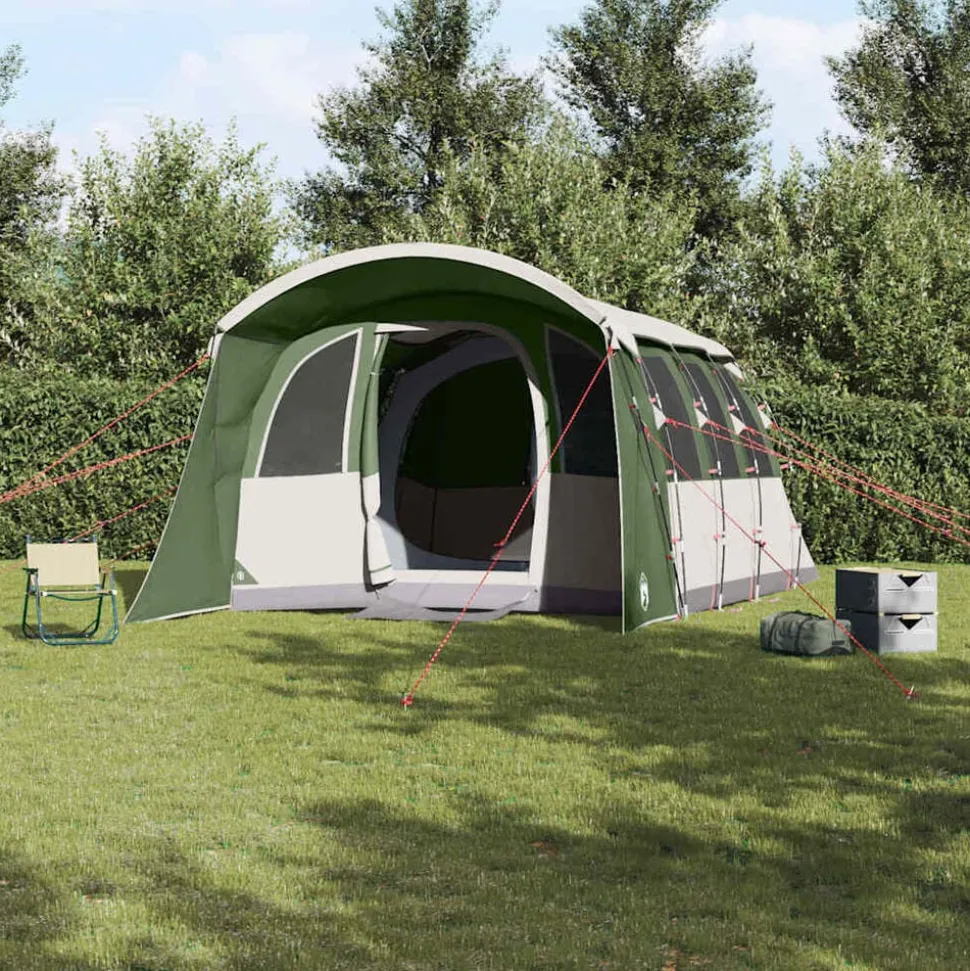 vidaXL Gezinstent met dak Groen en Wit 576 x 325 x 213 cm