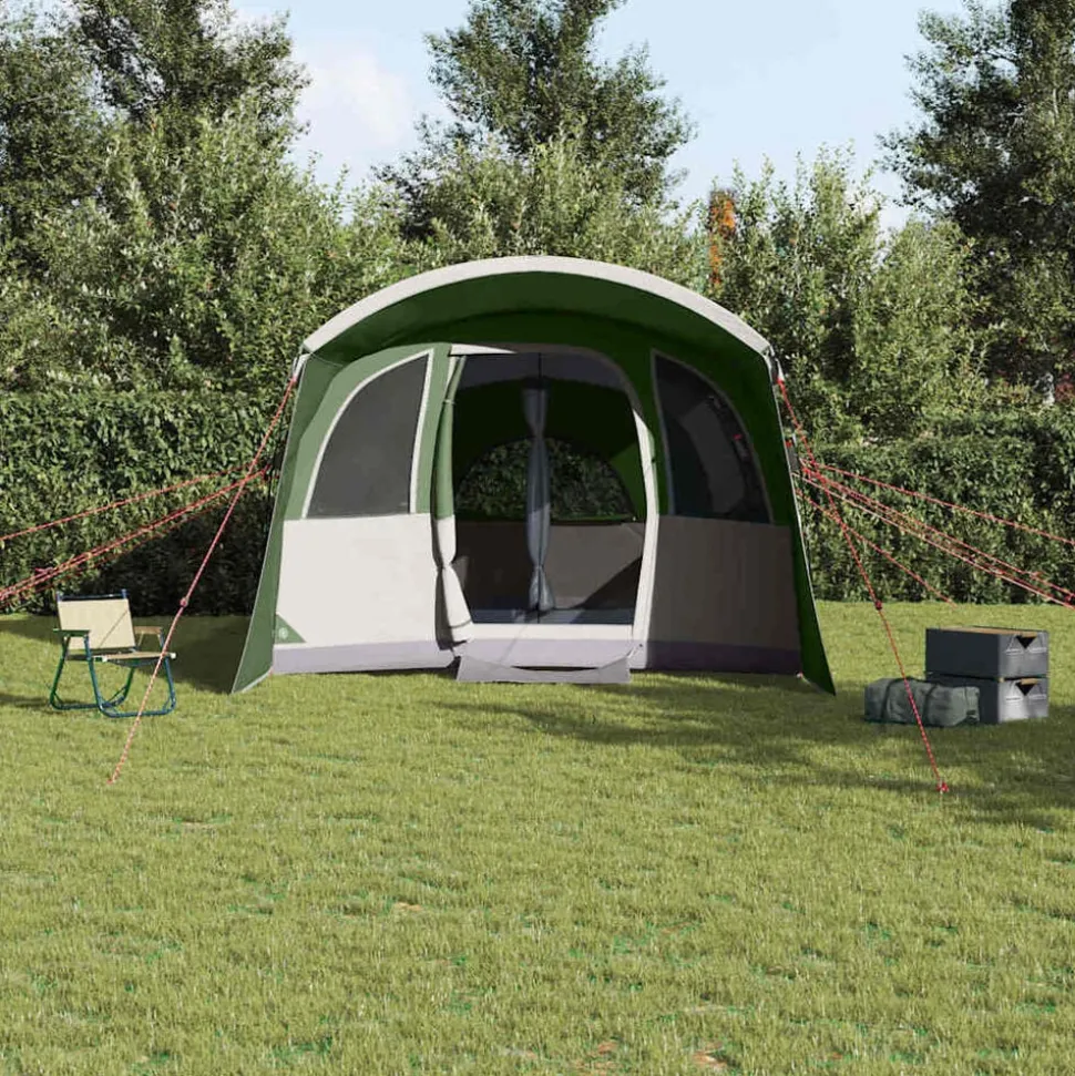 vidaXL Gezinstent met dak Groen en Wit 576 x 325 x 213 cm