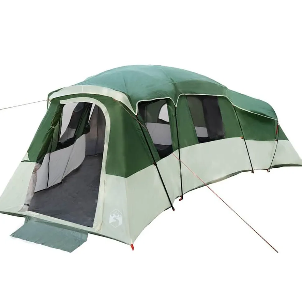 vidaXL Gezinstent met dak met opslag Groen 762 x 655 x 218 cm taft