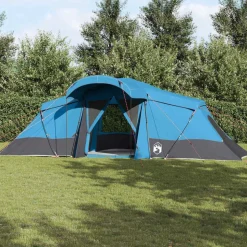 vidaXL Gezinstent met dak Blauw en Grijs 721 x 335 x 212 cm