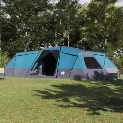 vidaXL Gezinstent met dak met opslag Blauw 833 x 585 x 216 cm taft