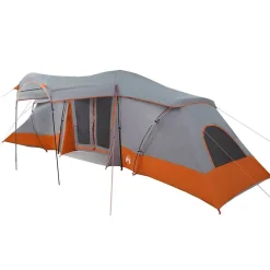 vidaXL Gezinstent met dak Grijs en Oranje 721 x 335 x 212 cm