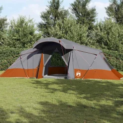 vidaXL Gezinstent met dak Grijs en Oranje 721 x 335 x 212 cm
