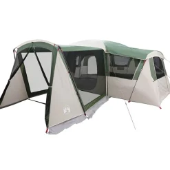 vidaXL Gezinstent voor 20 personen Groen en Wit 745 x 700 x 217 cm