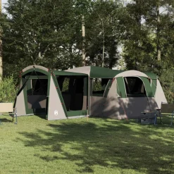 vidaXL Gezinstent voor 20 personen Groen en Wit 745 x 700 x 217 cm