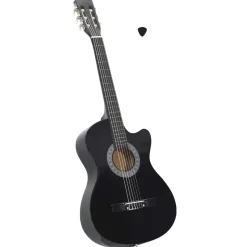 vidaXL Gitaar cutaway met 6 snaren western klassiek 38" zwart