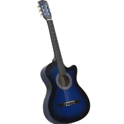 vidaXL Gitaar cutaway met 6 snaren western klassiek 38" getint blauw