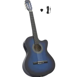 vidaXL Gitaar cutaway met equalizer 6 snaren western klassiek blauw