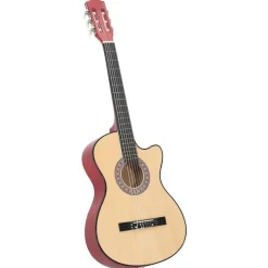 vidaXL Gitaar cutaway met 6 snaren western akoestisch 38" lindenhout