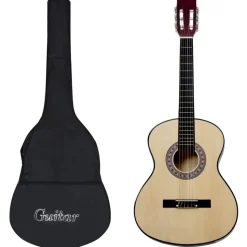 vidaXL Gitaar klassiek beginner met tas 4/4 39"