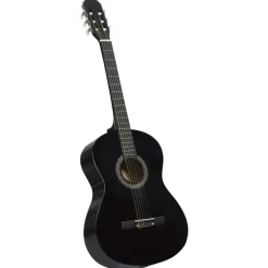 vidaXL Gitaar klassiek beginner met tas 4/4 39" zwart