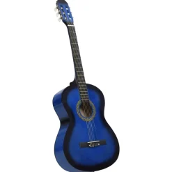 vidaXL Gitaar klassiek beginner met tas 4/4 39" blauw