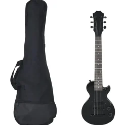 vidaXL Gitaar voor beginners elektrisch met tas 3/4 30" zwart