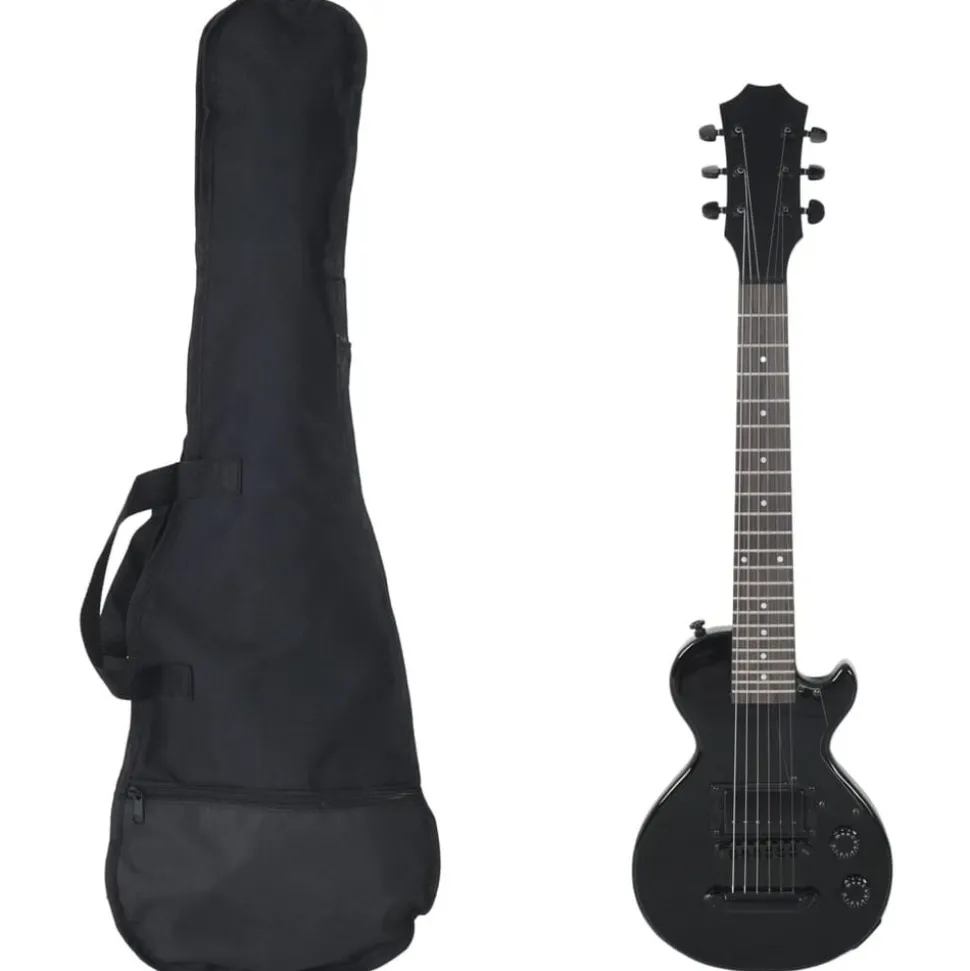 vidaXL Gitaar voor beginners elektrisch met tas 3/4 30" zwart