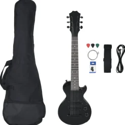 vidaXL Gitaar voor beginners elektrisch met tas 3/4 30" zwart