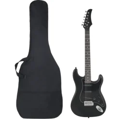 vidaXL Gitaar voor beginners elektrisch met tas 4/4 39" zwart