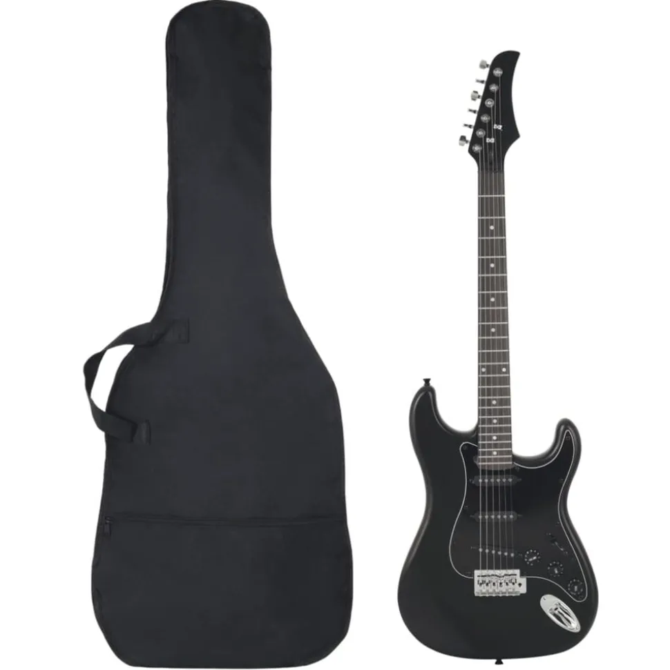 vidaXL Gitaar voor beginners elektrisch met tas 4/4 39" zwart