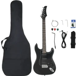 vidaXL Gitaar voor beginners elektrisch met tas 4/4 39" zwart