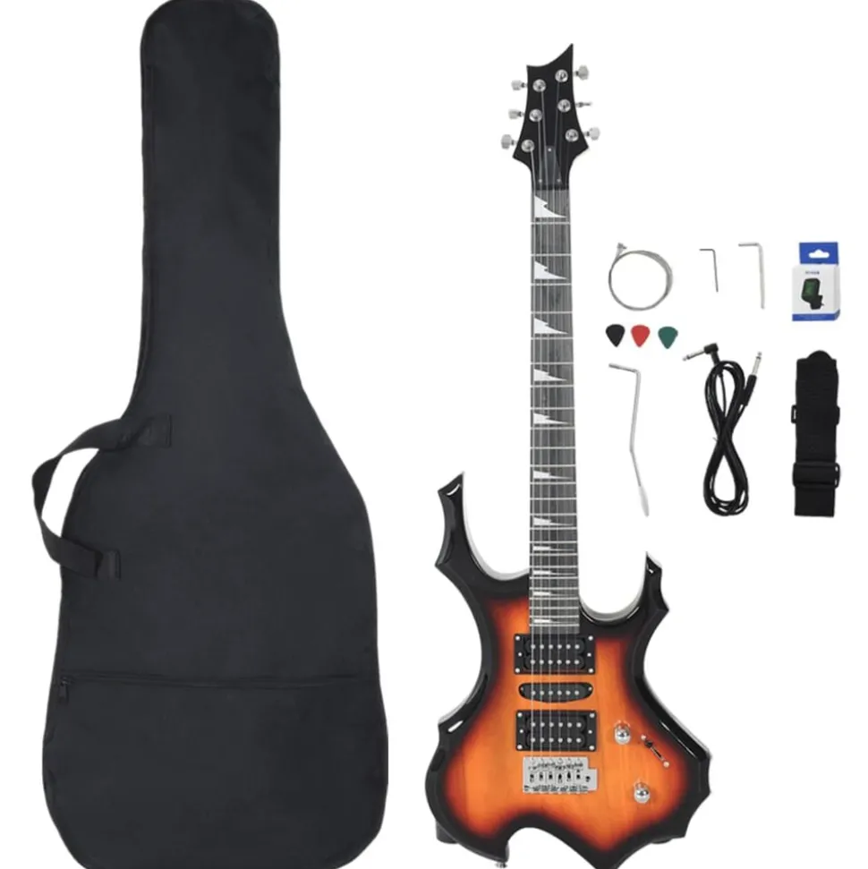 vidaXL Gitaar voor beginners elektrisch met tas 4/4 39" zwart