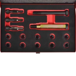 vidaXL Gloeibougie draad reparatie set M10 x 1,0 mm 15-delig