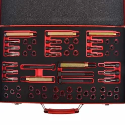 vidaXL Gloeibougie draad reparatie set M8 M9 M10 M12 63-delig
