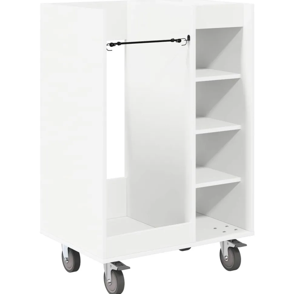 vidaXL Golfkast met wiel Effen Wit 65 x 45 x 98 cm