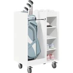 vidaXL Golfkast met wiel Effen Wit 65 x 45 x 98 cm