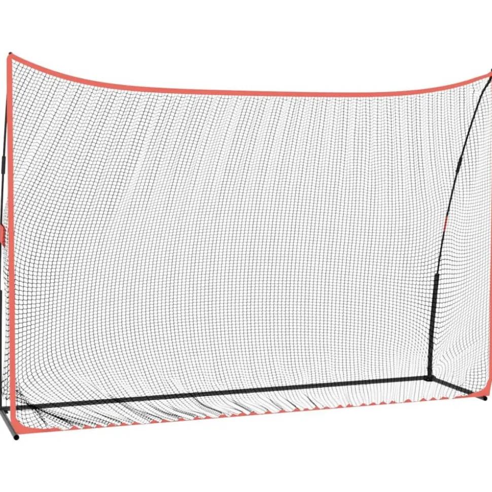 vidaXL Golftrainingsnet 305x91x213 cm polyester zwart en rood