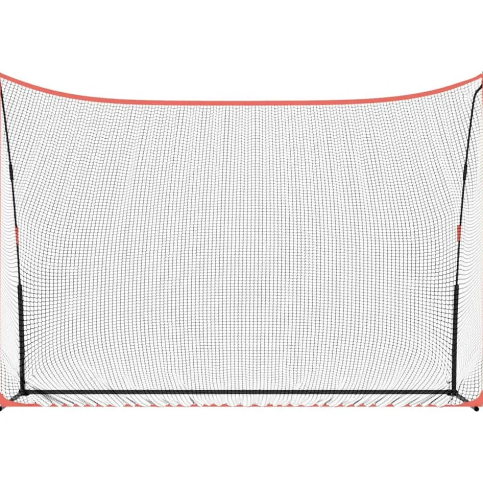 vidaXL Golftrainingsnet 305x91x213 cm polyester zwart en rood