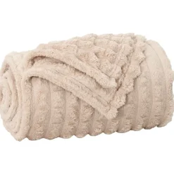vidaXL Gooi Deken Beige 150 x 130 cm Fleece