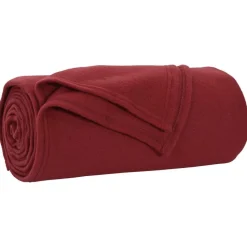 vidaXL Gooi Deken Bordeaux Rood 170 x 130 cm Fleece
