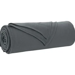 vidaXL Gooi Deken Donkergrijs 210 x 140 cm Fleece
