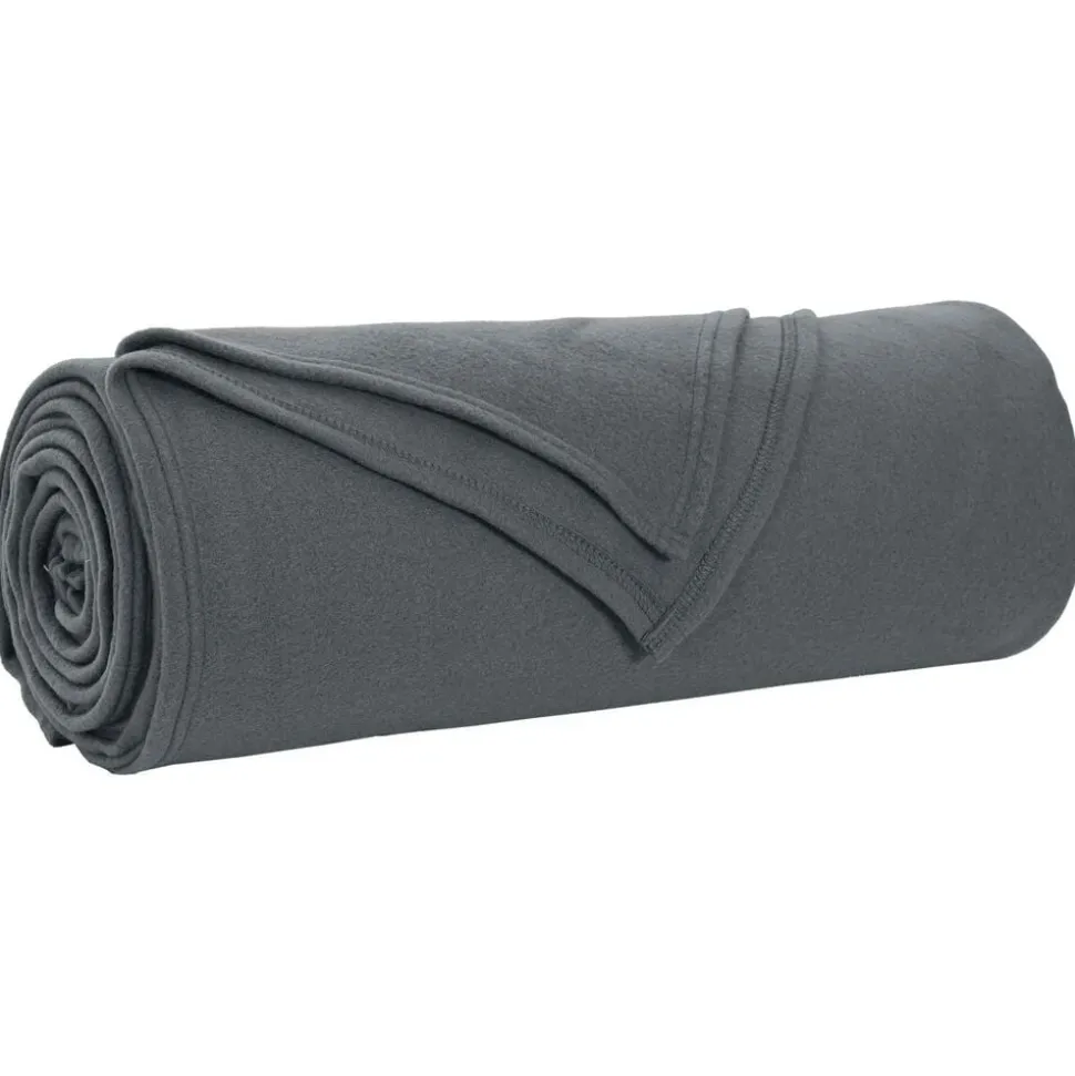 vidaXL Gooi Deken Donkergrijs 210 x 140 cm Fleece