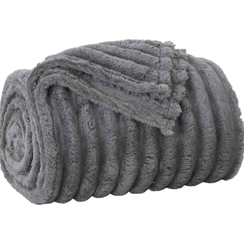 vidaXL Gooi Deken Donkergrijs 150 x 130 cm Fleece