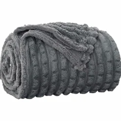 vidaXL Gooi Deken Donkergrijs 150 x 130 cm Fleece