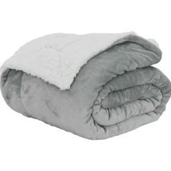 vidaXL Gooi Deken Grijs 130 x 150 cm Fleece