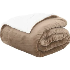 vidaXL Gooi Deken Kameel 130 x 150 cm Fleece
