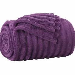 vidaXL Gooi Deken Paars 150 x 130 cm Fleece