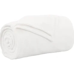 vidaXL Gooi Deken Wit 130 x 150 cm Fleece