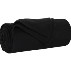 vidaXL Gooi Deken Zwart 170 x 130 cm Fleece