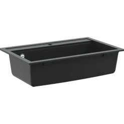 vidaXL Gootsteen enkele bak graniet zwart