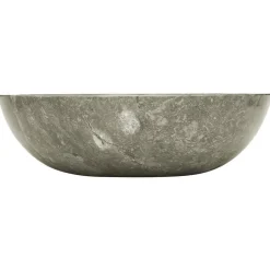 vidaXL Gootsteen Ø40x12 cm marmer grijs