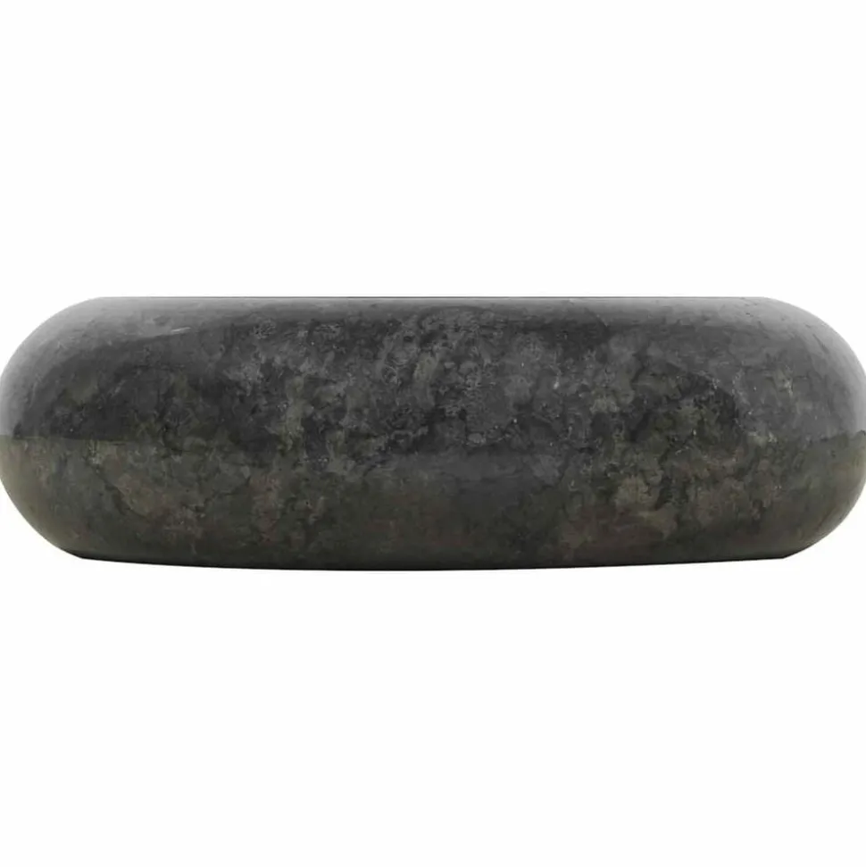 vidaXL Gootsteen 40x12 cm marmer zwart