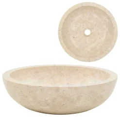 vidaXL Gootsteen 40x12 cm marmer crème