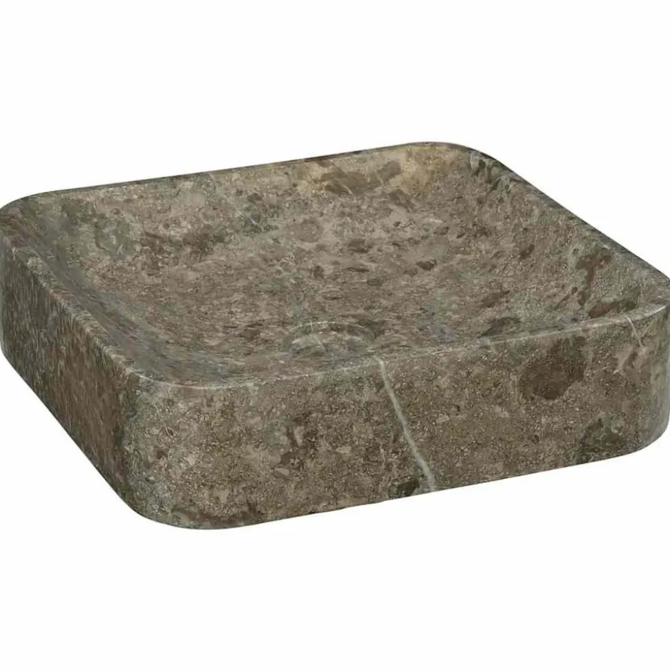 vidaXL Gootsteen 40x40x10 cm marmer grijs