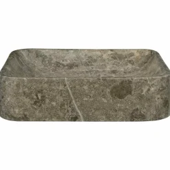 vidaXL Gootsteen 40x40x10 cm marmer grijs